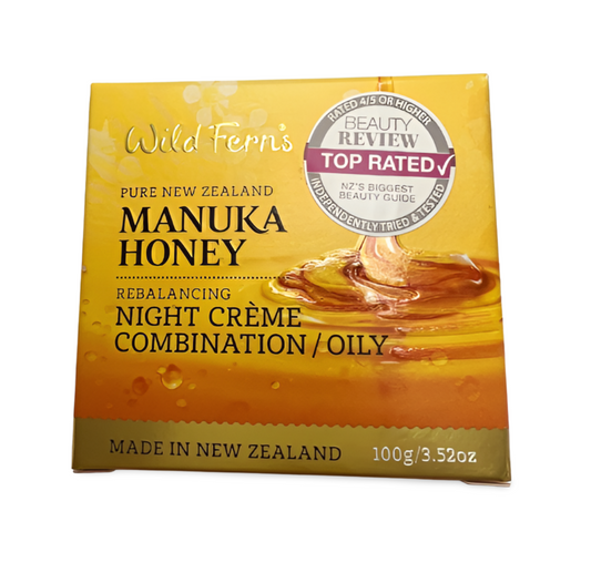 Wild Ferns Manuka Honey Night Cream Combination Oily Skin 100g