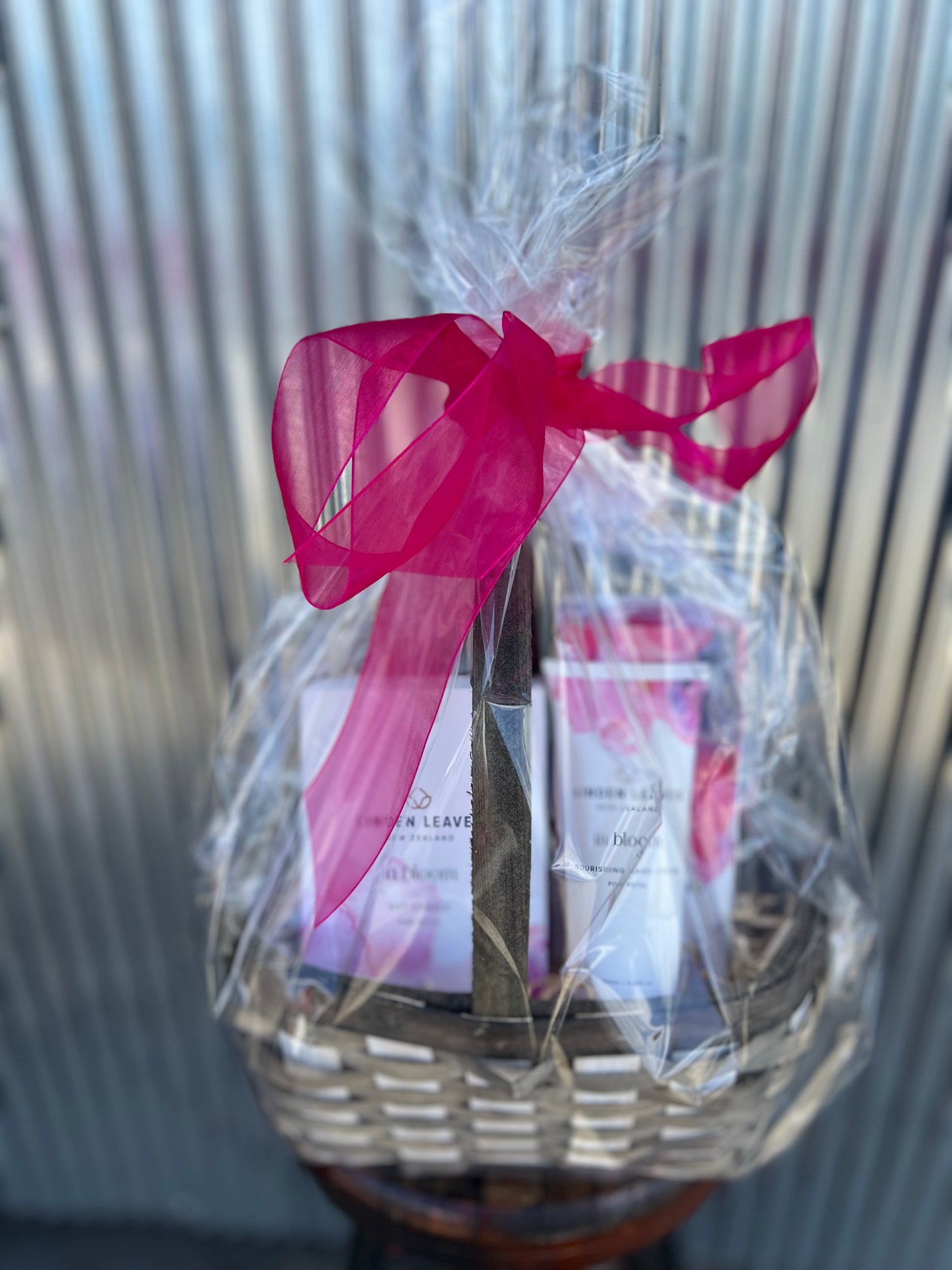 Linden Leaves Pink Petal Gift Basket