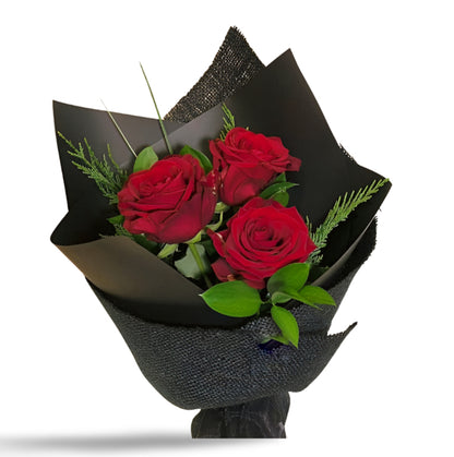 Trio of Red Roses